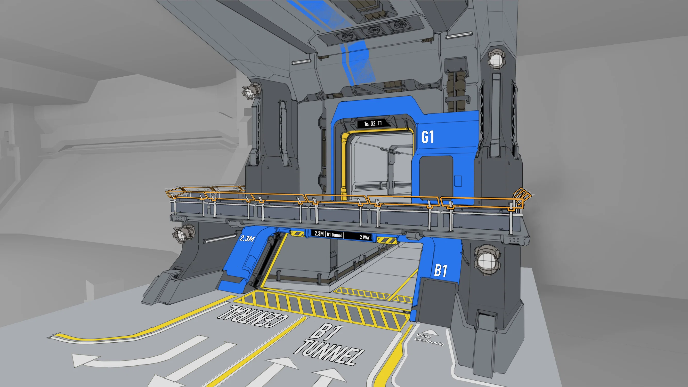 Interior Environmental Design - Ship Bay side structures
