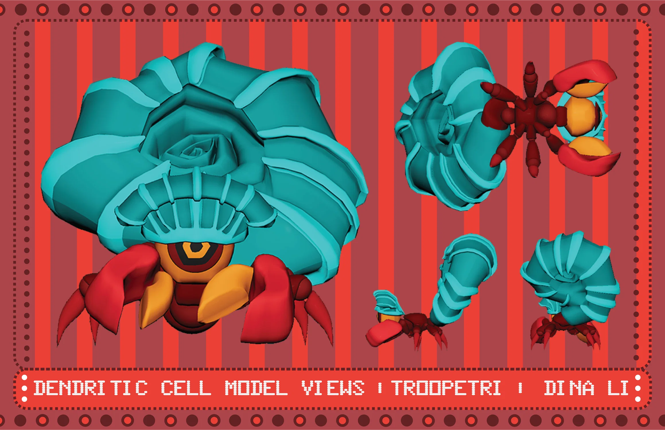 dendritic cell model sheet for my immune system card game troopetri
