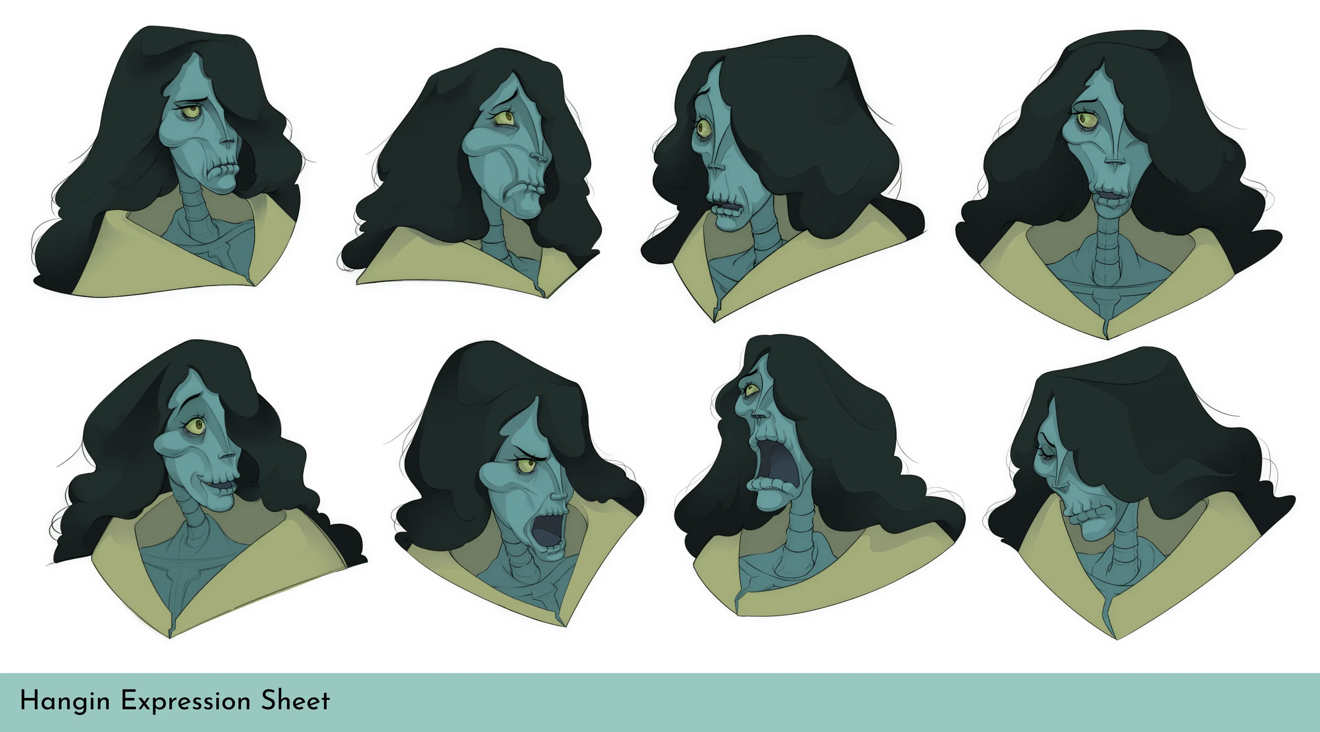 Expression sheet for my ghoul character Hangin