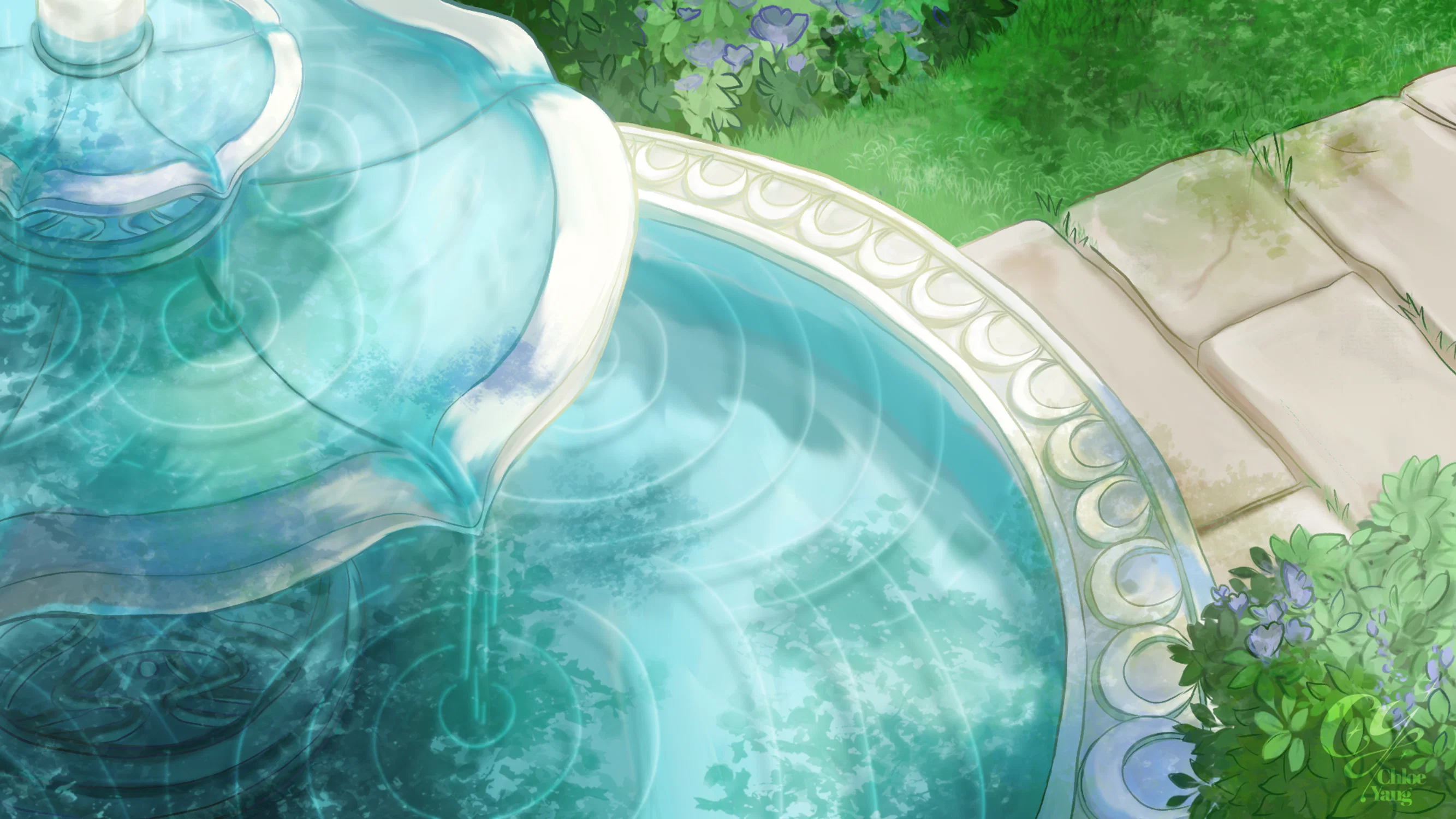 Background for Water Fountain Animation