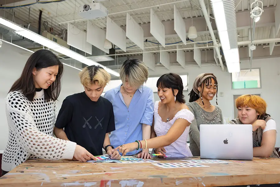 Design Lab students working on a project