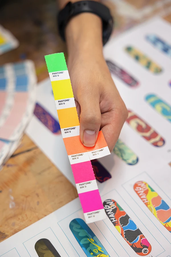 Candid image of color selection
