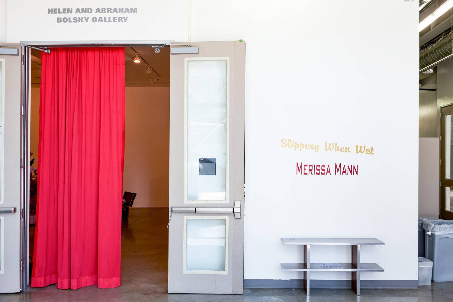 Merissa Mann: Gallery Entrance, Red Curtain