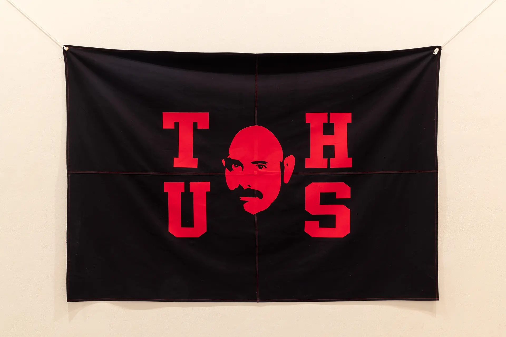 Manny Valdez: TUHS Canvas Fabric, Brass Grommets, Cotton Drawstring 30×40 in