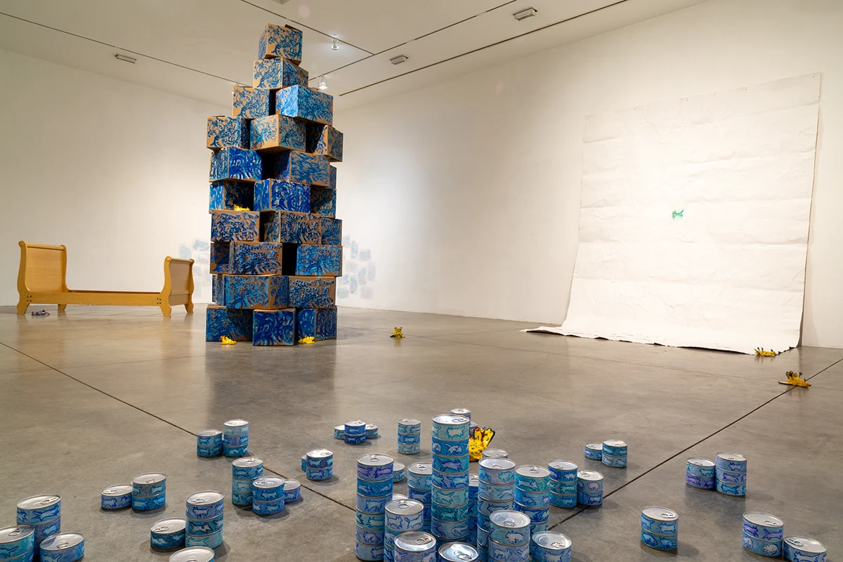 A CAT WAS HERE installation shot