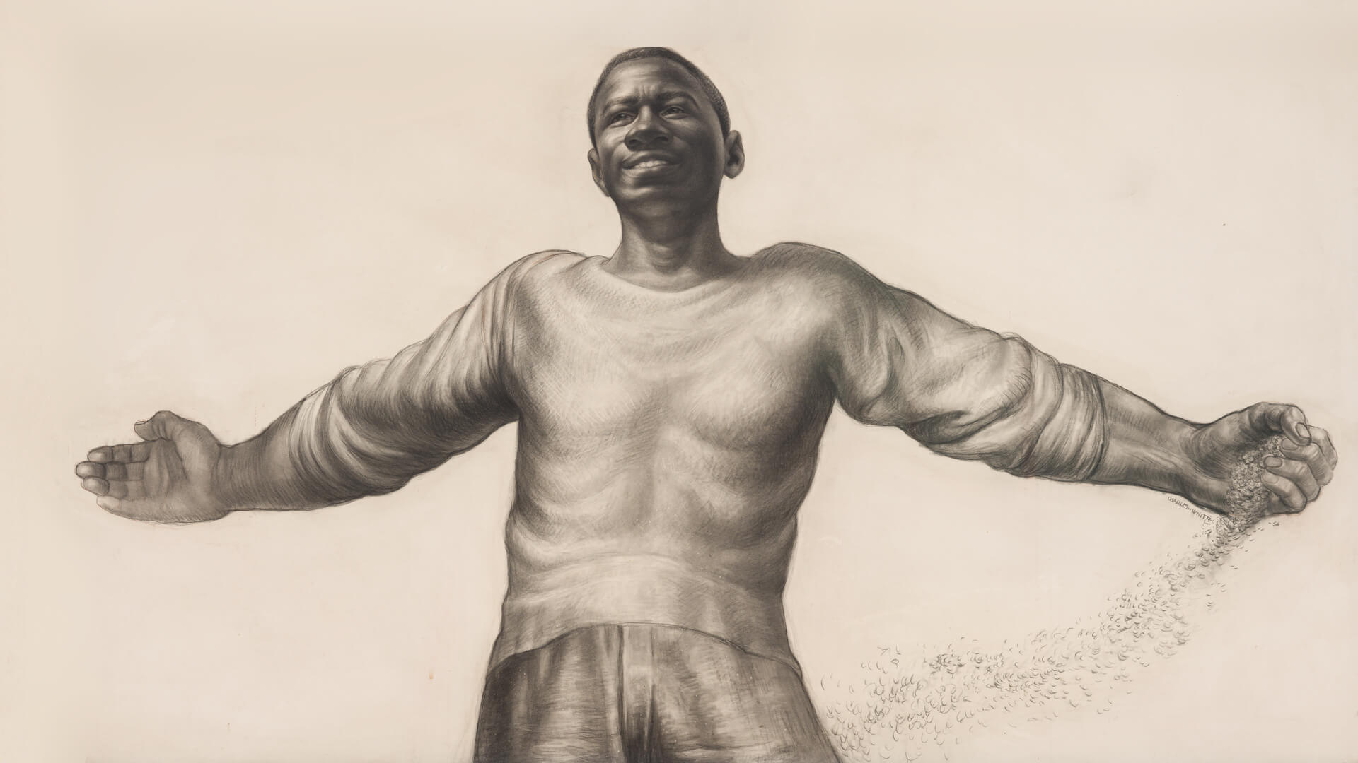 Charles White, O Freedom, 1956, courtesy of Rennie Collection, Vancouver, photo by Blaine Campbell