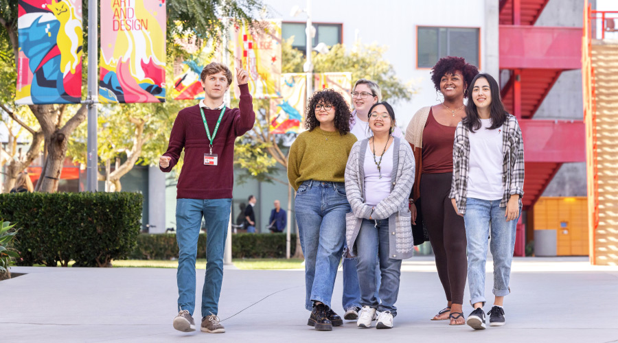 Students at portfolio day