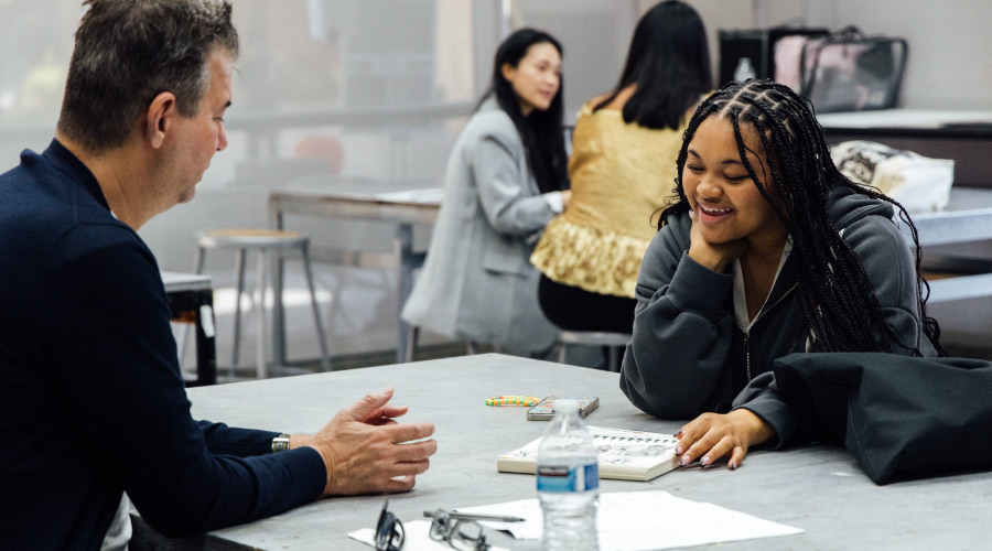 Students at portfolio day