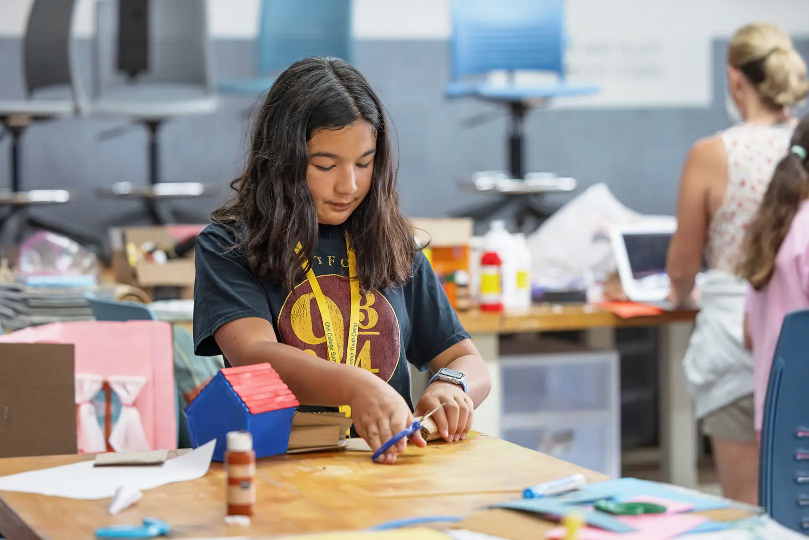 Students working on a project