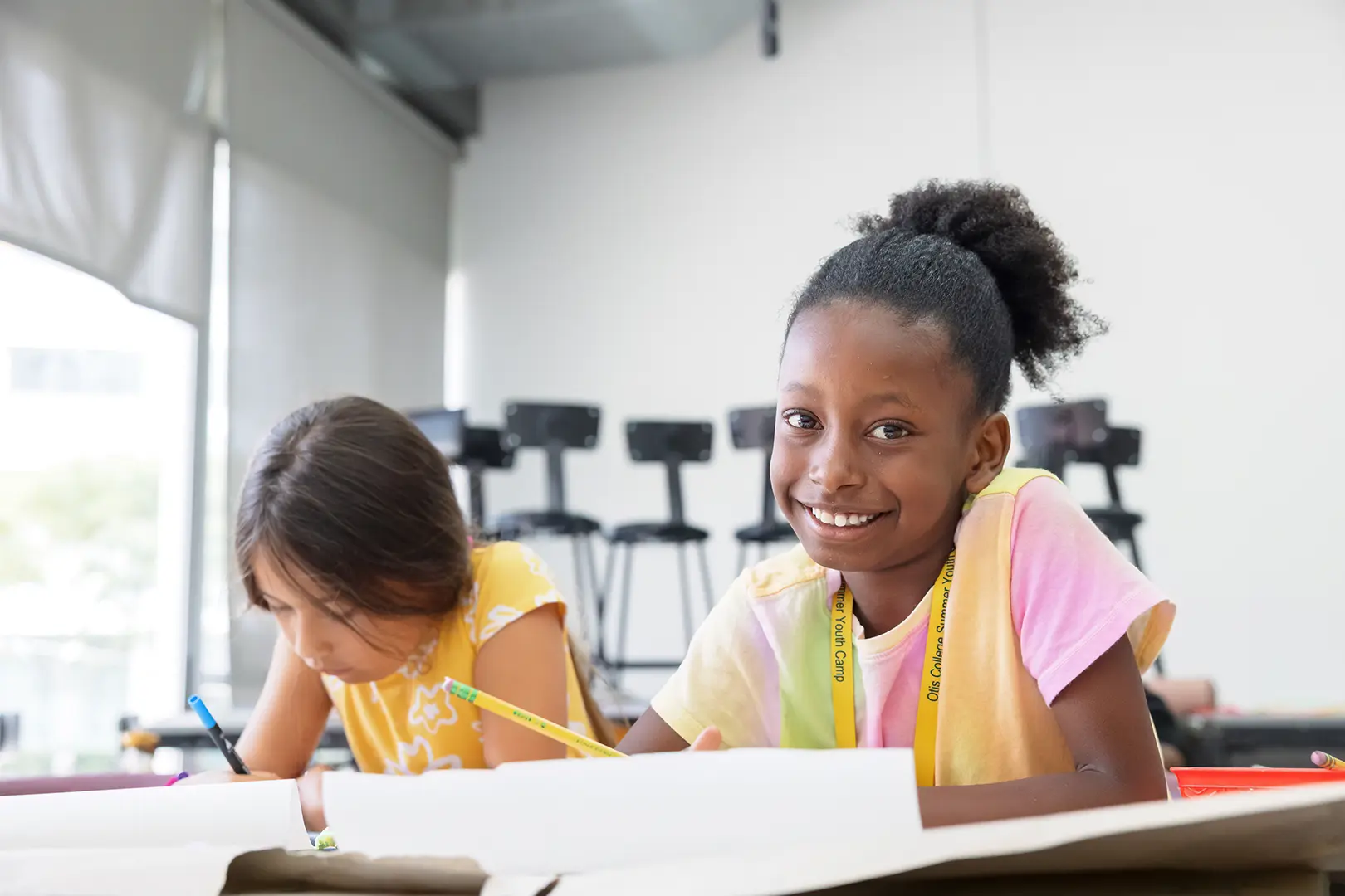 Students smiling for camera