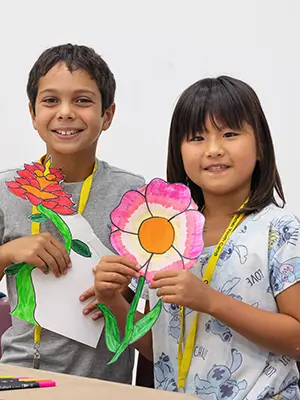 child students in class