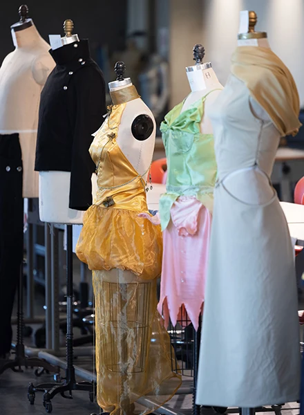 Mannequins with dresses