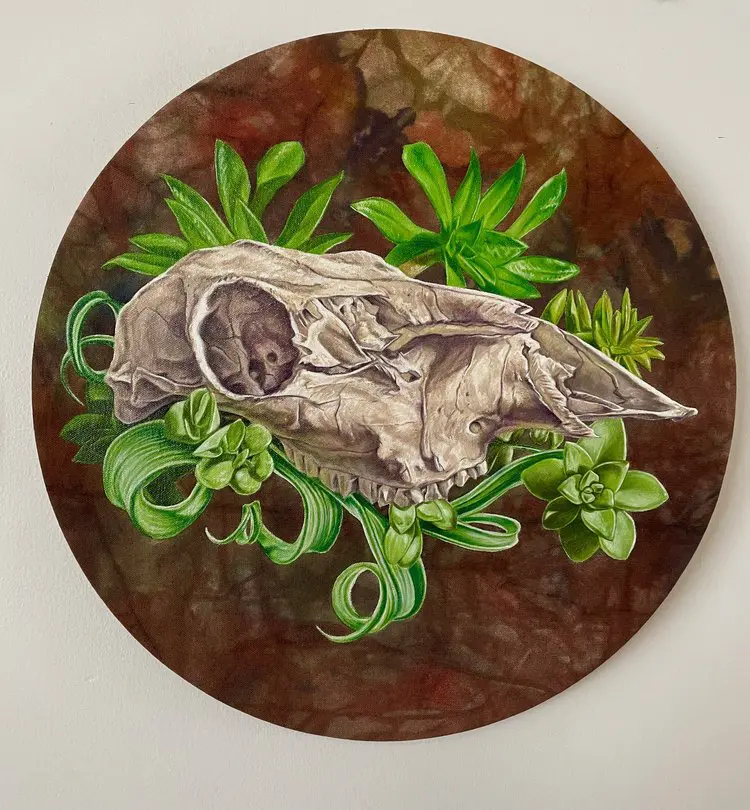 Scott Zaragoza Skull Painting