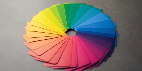 Color wheel made from color swatches