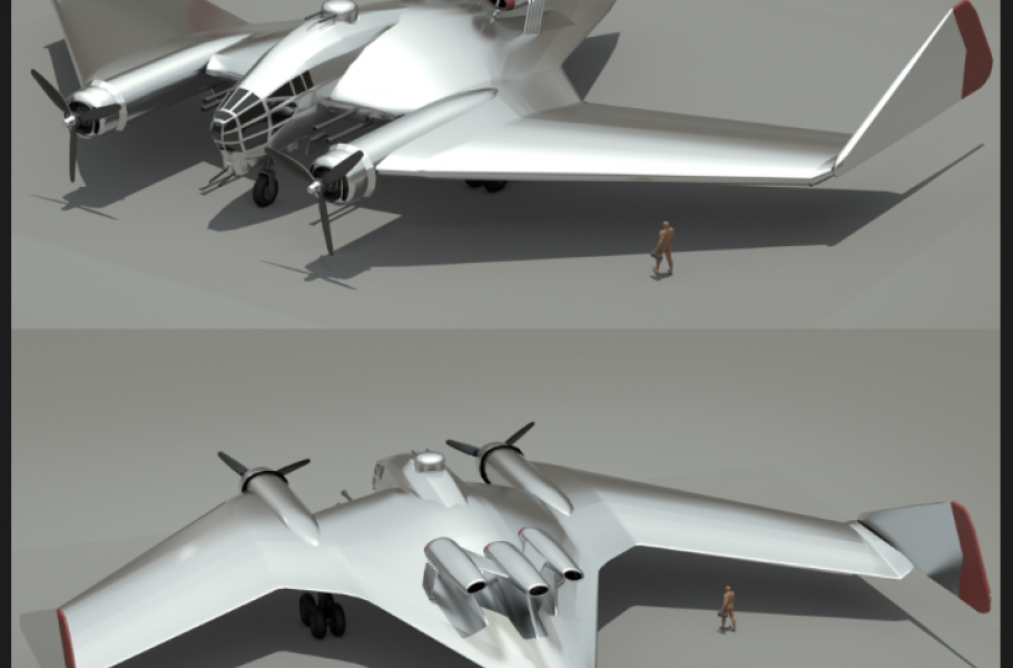 3d model aircraft prototype