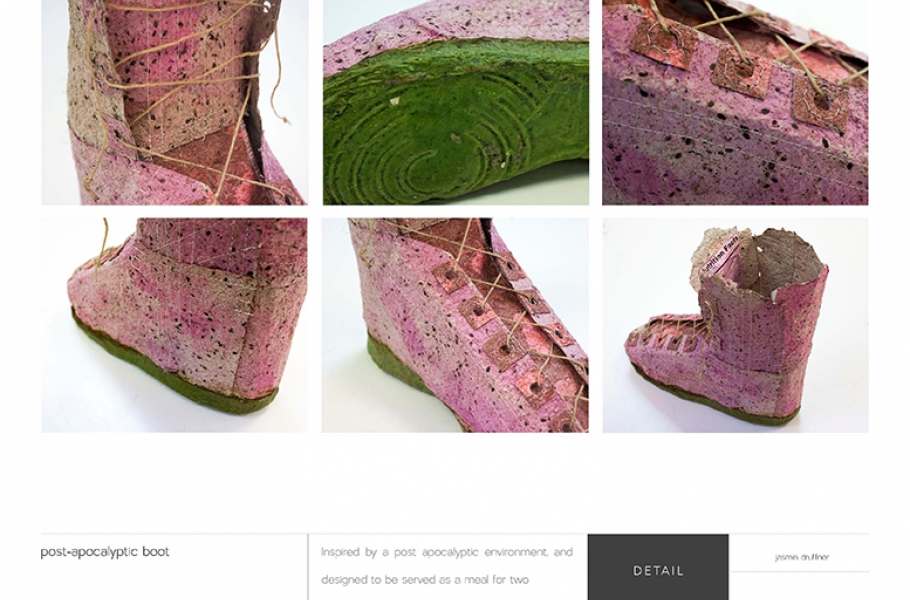 Shoe made of reusable material
