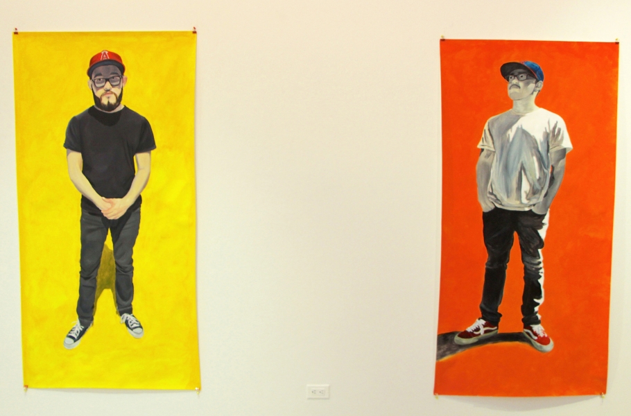 The Perez Bros ('16) collaborated to make these striking self-portraits.