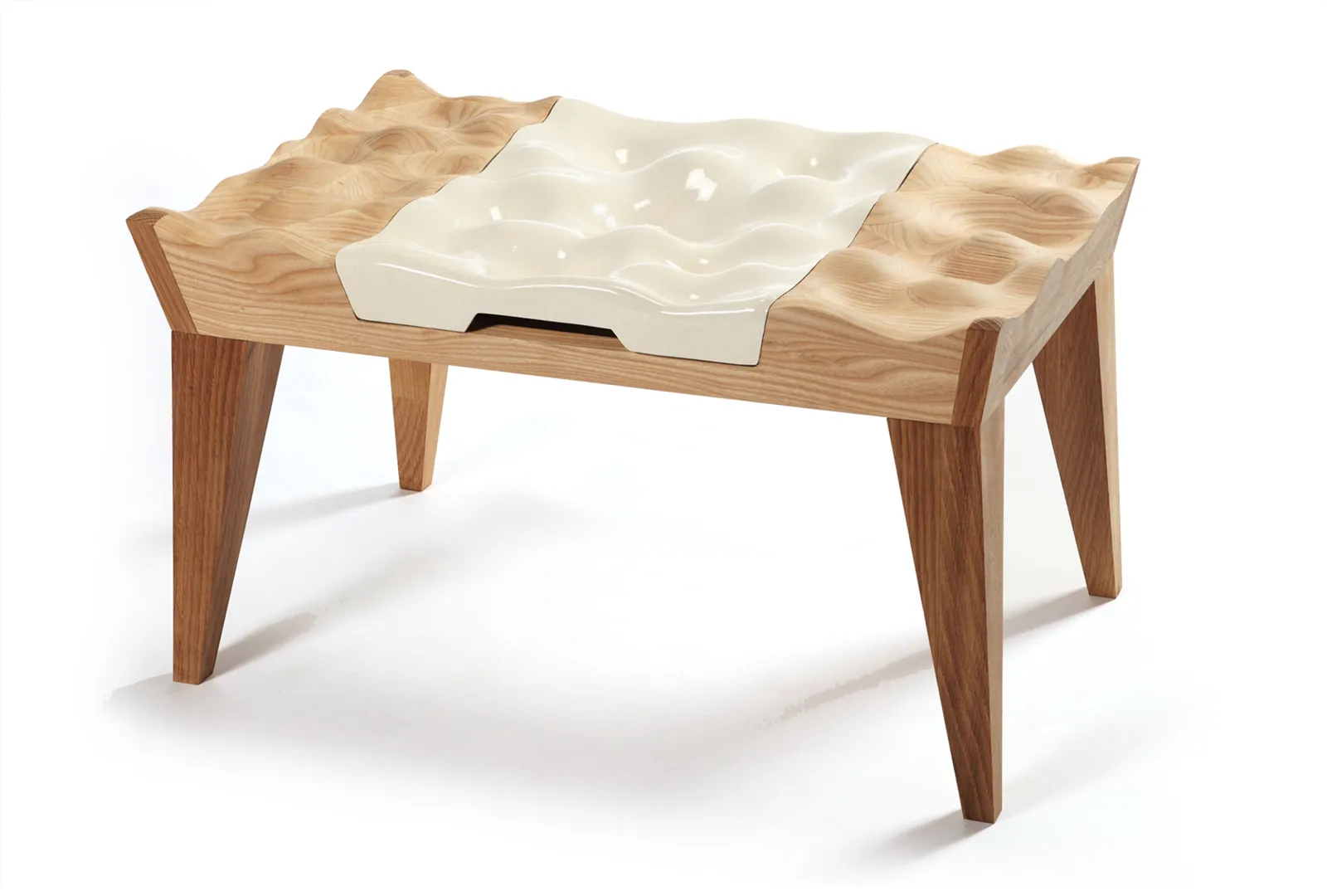 Bicultural Ceramic and Wood Snacking Table