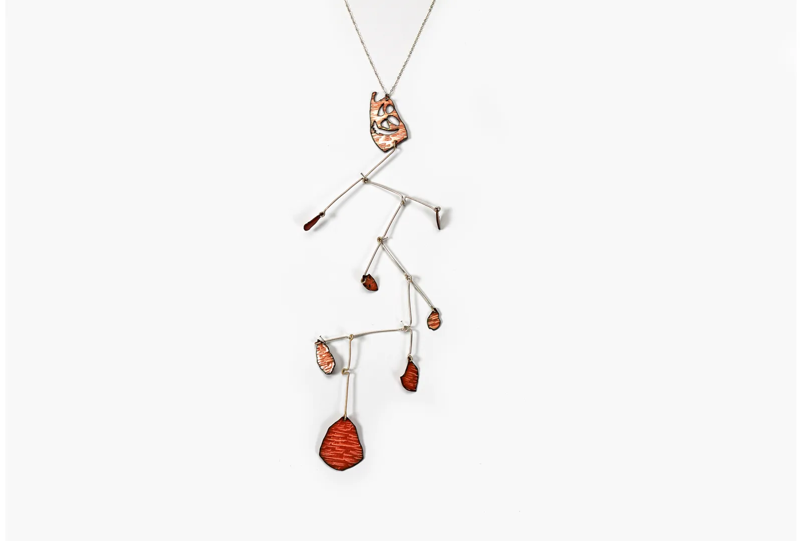 Laser Cut Metal Rod Necklace
