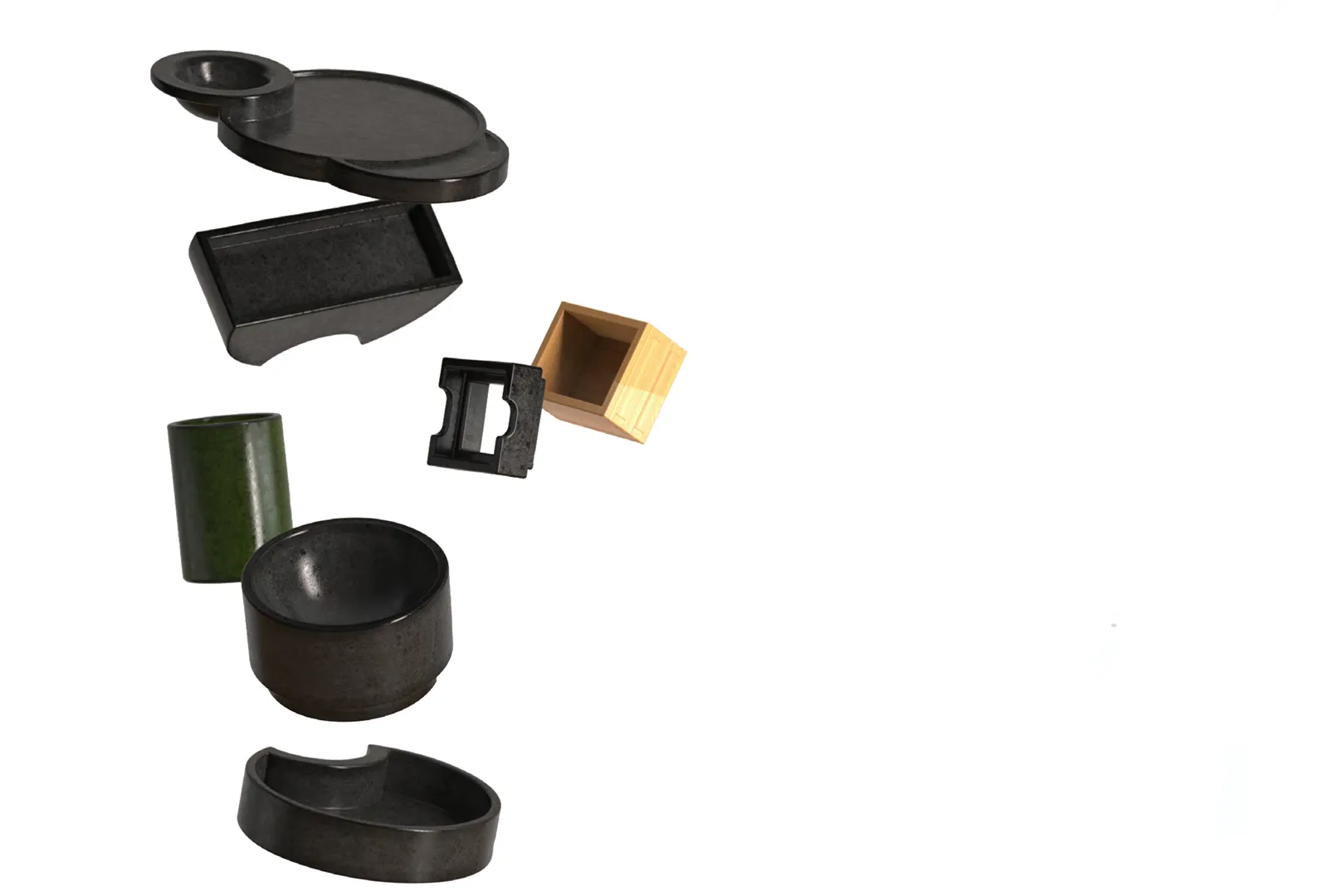 Ceramic Stacking Dinnerware and Table Sculpture