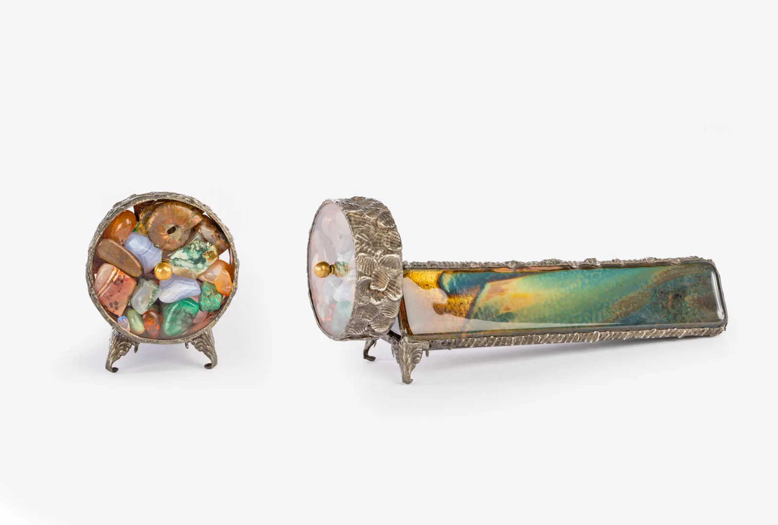 Handmade Glass and Gemstone Kaleidoscope