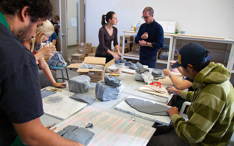 Programs at Otis College: image of ceramics class