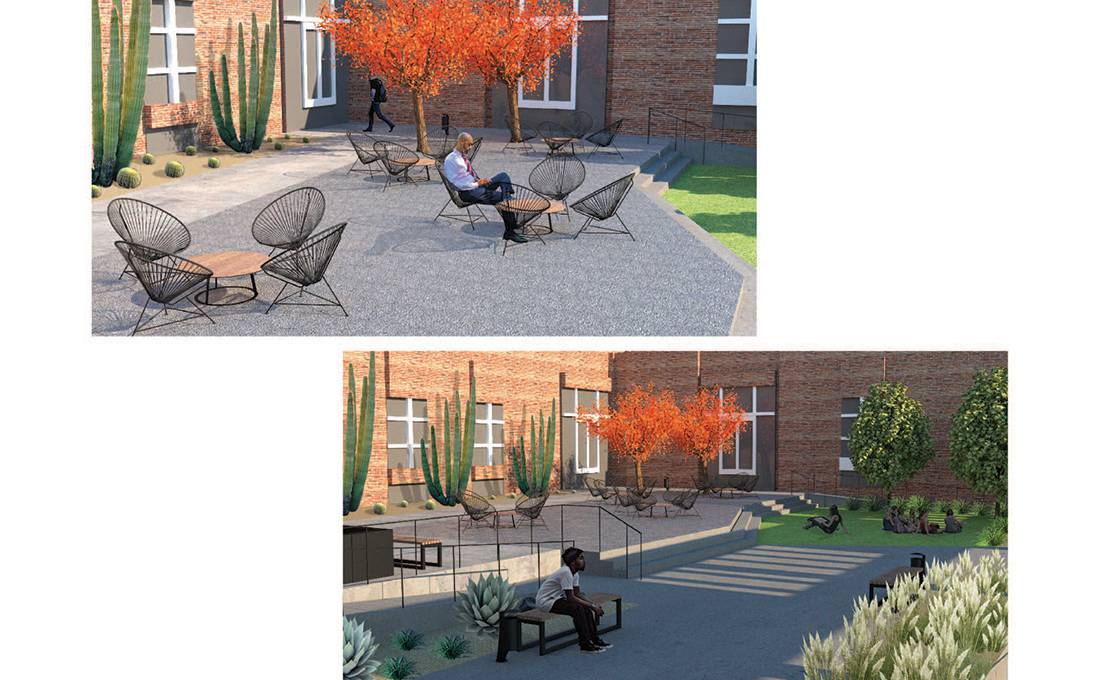 Perloff Hall Courtyard Landscape Design - Views