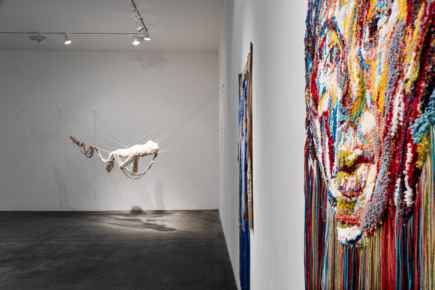 Astrid Li artwork with yark and fabrics