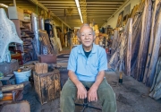 Portrait of Kenzi Shiokava in his studio. 